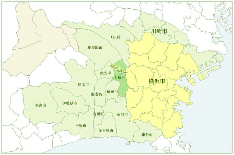 横浜市の施工エリアマップ