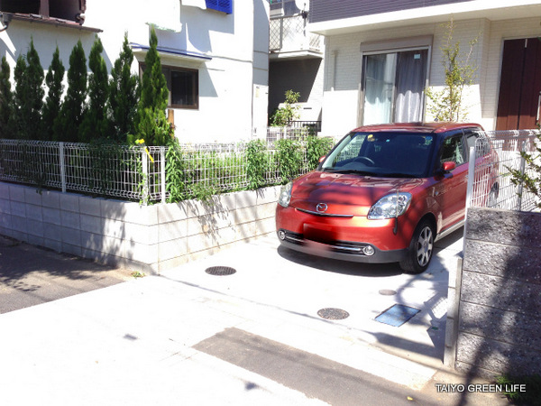 前庭を駐車スペースへリフォーム　町田市