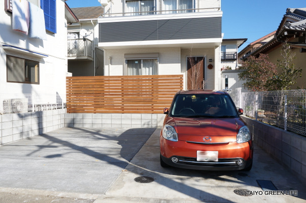 前庭を駐車スペースへリフォーム　町田市